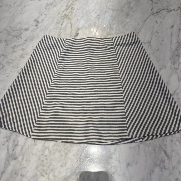 Grey & White A-Line Skater Skirt - Picture 1 of 3